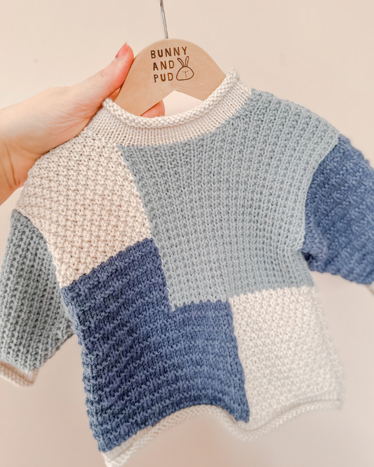 The Patchwork Jumper - Blue.