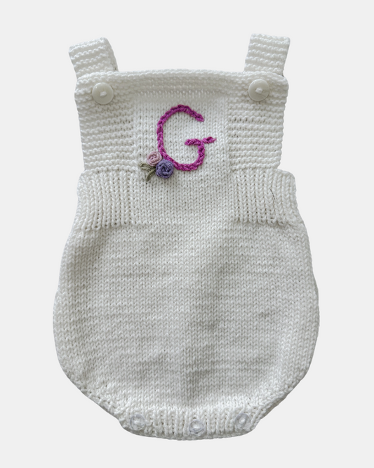 Personalised Romper With Initial.
