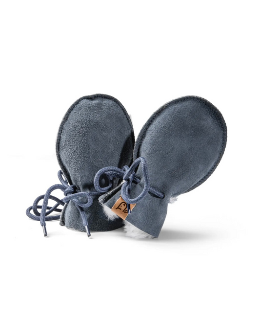 The Sheepskin Baby Mittens - Midnight Blue.